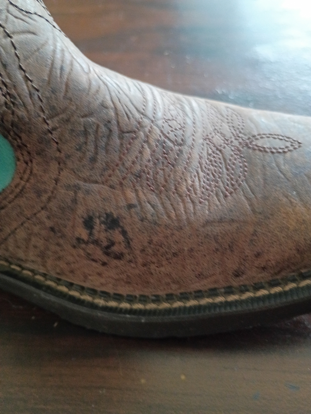 Turquoise and Brown Women's Western Boots - Justin Gypsy - Picture 4 of 5